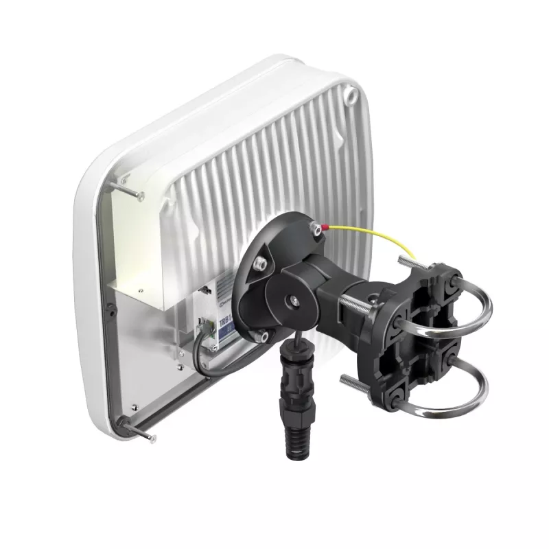 Kryptinė tinklo antena QuWireless QuMax — kryptinė PoE/LAN antena 0,694–2,7 GHz, iki 6 dBi, balta