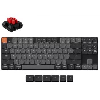 Klaviatūra Keychron K1 mechaninė 80% QWERTY anglų k., USB + Bluetooth, LED foninis apšvietimas, pilka