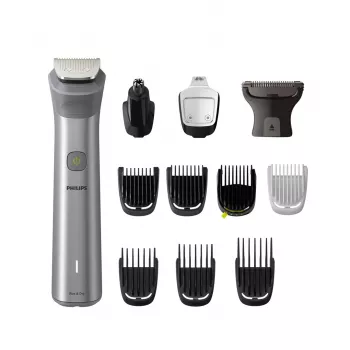 Philips All-in-One Trimmer MG5940/15 Series 5000, Stainless steel, 0.5 mm, 1.6 cm, 1 mm, Beard, Ear, Nose, baterija
