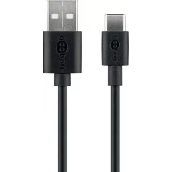Wentronic 59118 0,5 m USB A USB C vyriška-vyriška juoda USB kabelis (59118)