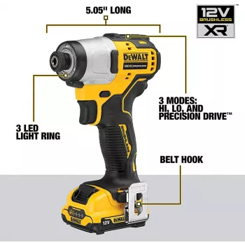 DeWALT DCF801D2-QW elektrinis atsuktuvas/smūginis suktuvas