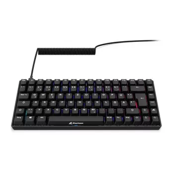 Mechaninė žaidimų klaviatūra Sharkoon Skiller SGK50S3 PBT juoda geltona RGB