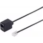 Telefono laidas ShiverPeaks 70235 RJ11 6/4, 15 m, juodas