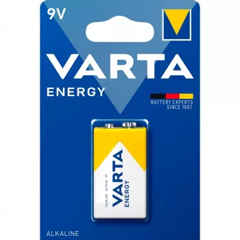 Baterija Varta ENERGY 9 V Alkaline — 9 V, 48,5 mm aukštis, 46 g, 1 vnt.