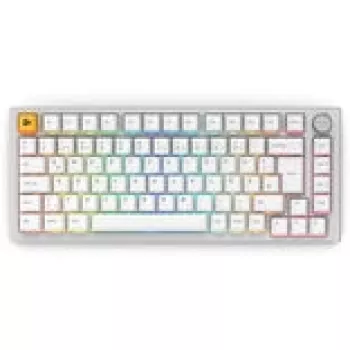 Mechaninė klaviatūra GLORIOUS GMMK Pro 75% balta Hot-Swap RGB, ISO išdėstymas