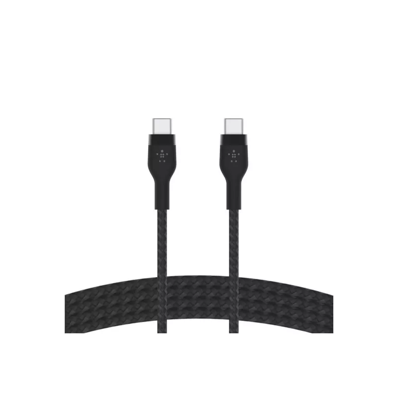 Laidas BoostCharge USB-C/USB-C pintas silikoninis 2 m, juodas