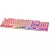 Deltaco GAM-021-RGB-P-DE - pilno dydžio (100%) - USB - membraniniai klavišai - QWERTZ - Rožinė