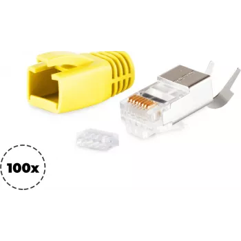 Laido jungtis RJ-45 ShiverPeaks 72067-100Y geltona