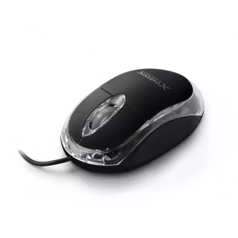 Laidinė optinė abiem rankoms tinkama pelė EXTREME XM102K — 1000 DPI, USB Type-A, 1,2 m laidas, 3 mygtukai