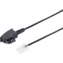 Telefono jungiamasis kabelis ShiverPeaks 70002-0.5 — TAE-F kištukas į RJ45 kištuką, 0,5 m