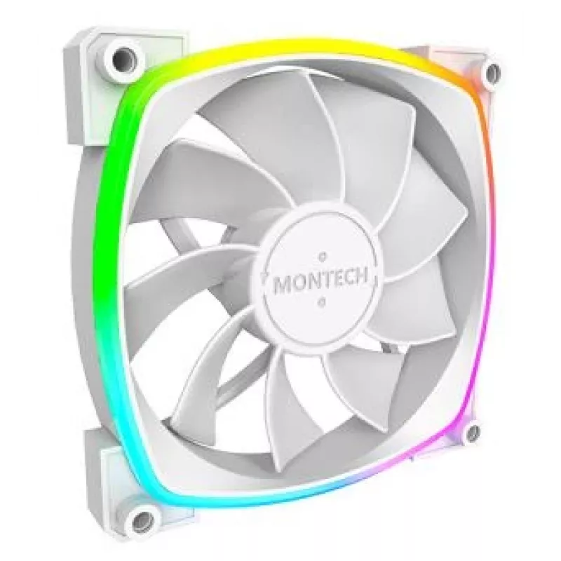 Montech RX120 PWM kompiuterio korpuso ventiliatorius 12 cm baltas 3 vnt.