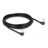 DeLOCK RJ45 tinklo kabelis Cat.6A S/FTP plonas 90° žemyn 5 m juodas