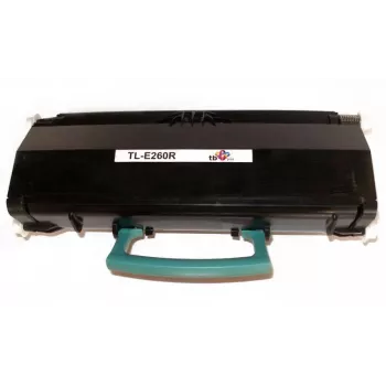 Juodas TB Print dažų kasetė, atnaujinta, skirta Lexmark E260, 3000 puslapių