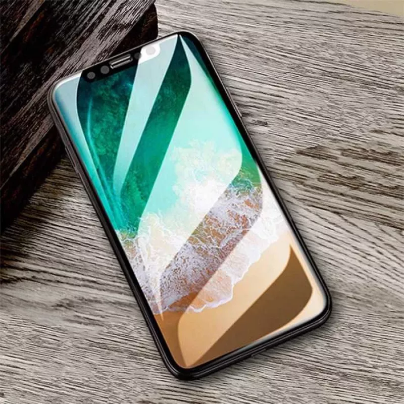 Grūdinto stiklo ekrano apsauga Devia Van Entire View, skirta iPhone XR — anti-glare, juoda