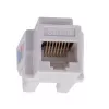Keystone modulis LANBERG KSU6-1090, Cat6 U/UTP plokščias, RJ-45 vyriškas į LSA moterišką, AWG 22/26, 14.5×16.1 mm, baltas