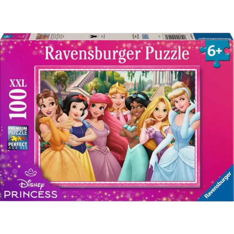 Vaikiška dėlionė Ravensburger Disney Princess „Gyvenimas yra pasaka“ — 100 dalių, vaikams