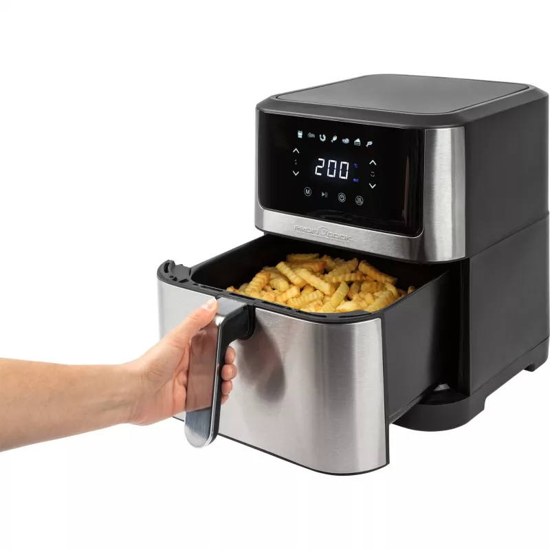 ProfiCook PC-FR 1269 H gruzdintuvė Single 8 L Pastatoma 1800 W karšto oro gruzdintuvė Juoda, nerūdijantis plienas