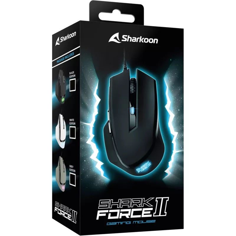 Pelė Sharkoon SHARK Force II USB Type-A optinė 4200 DPI