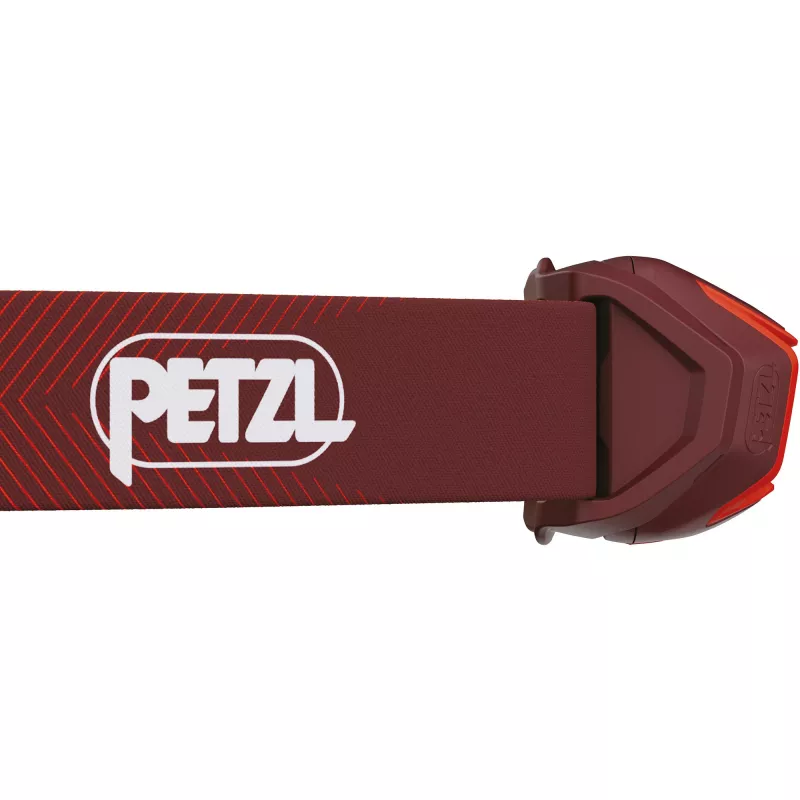 Galvos diržo žibintuvėlis Petzl Actik Core — LED, 100 lm, įmontuota 1250 mAh USB įkraunama baterija, IPX4, raudonas