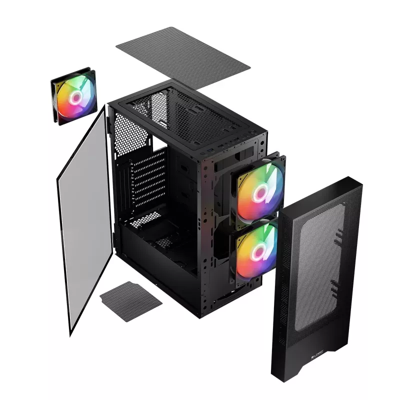 Logic ARYA ARGB MINIDI USB 3.0 korpusas juodas