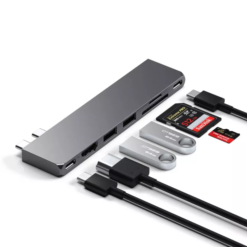 Satechi Type-C Pro Hub plonas - Space Gray