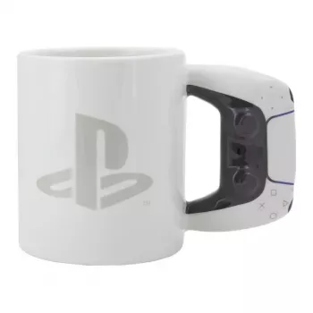 Puodelis Paladone PlayStation formos PS5 baltas 0,48 l vienetinis
