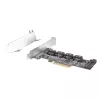 SidabrinėSTONE Serial ATA valdiklis SST-ECS06 — PCIe kortelė su 6 SATA prievadais