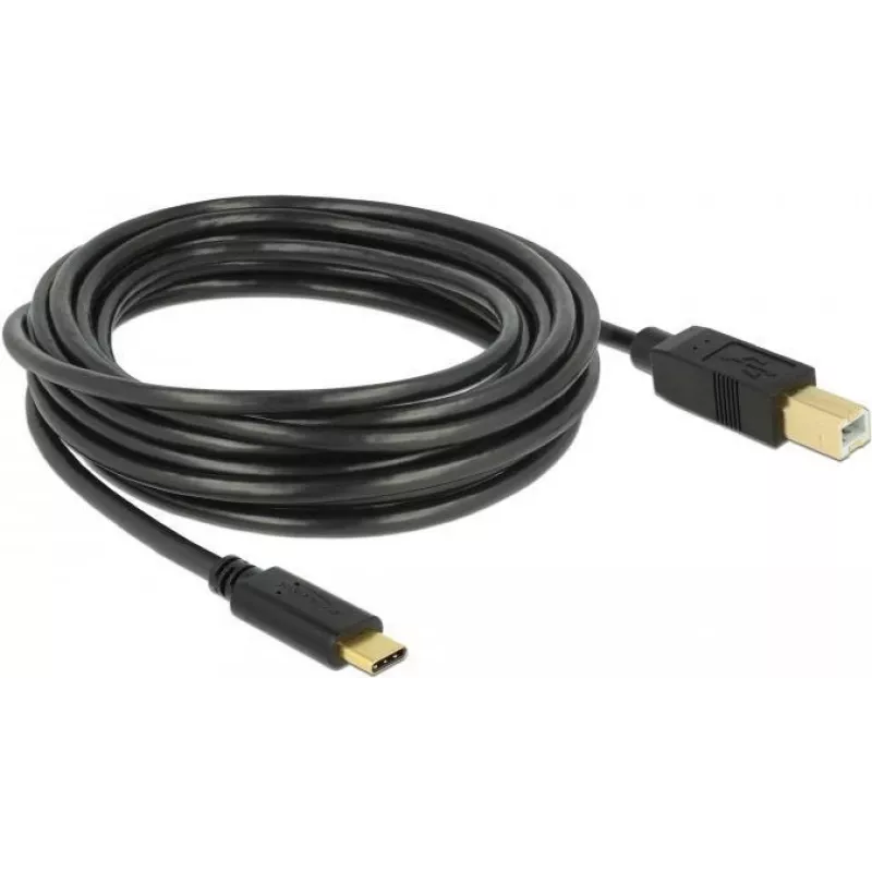 USB laidas DeLOCK 83667 USB 2.0 4 m USB C USB B juodas