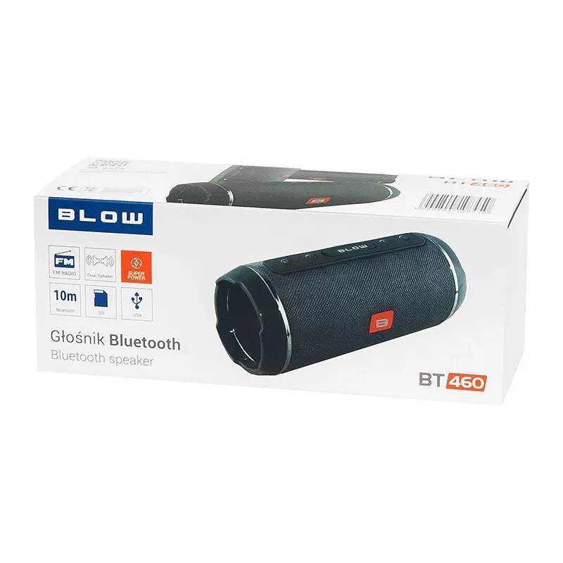 BLOW BT460 stereo nešiojamas garsiakalbis juodas, sidabrinis 10 W