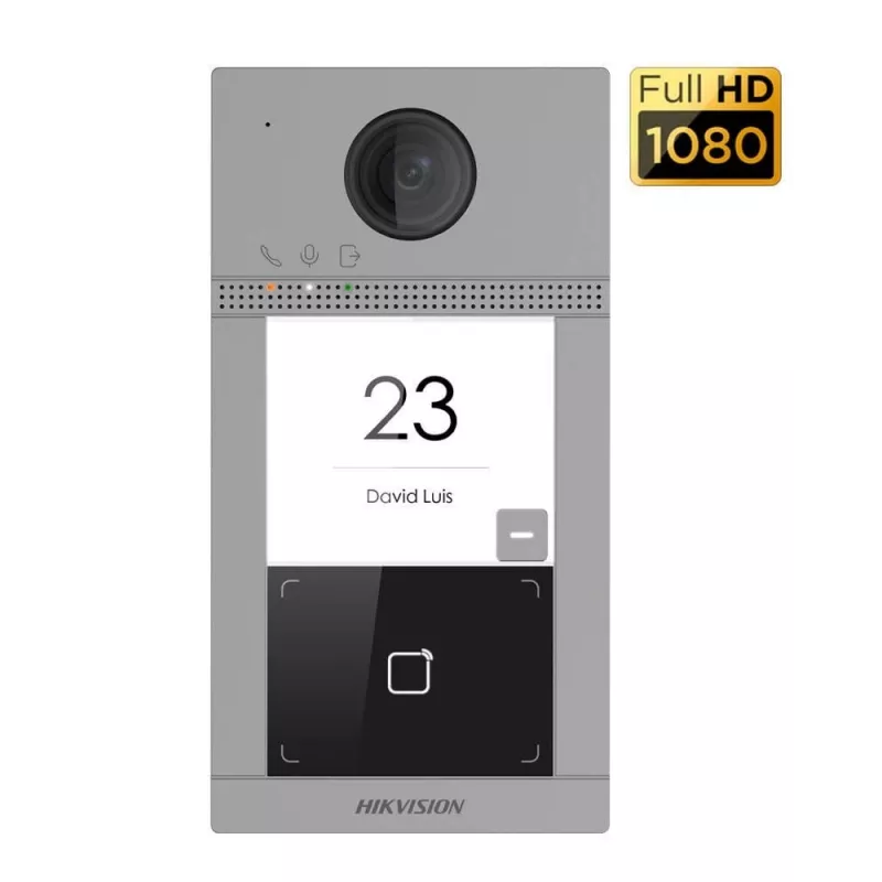 Hikvision DS-KIS604-S(C) vaizdo domofono sistema 2 MP 17,8 cm (7 inch) juoda, pilka, sidabrinė