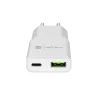 Maitinimo adapteris NATEC Ribera NUC-2376 — 1× USB-A, 1× USB-C, 3 A išėjimas