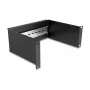 Stovo bėgelis DeLOCK 10 colių DIN bėgelio panelė 2U juoda Metalinė 180 mm