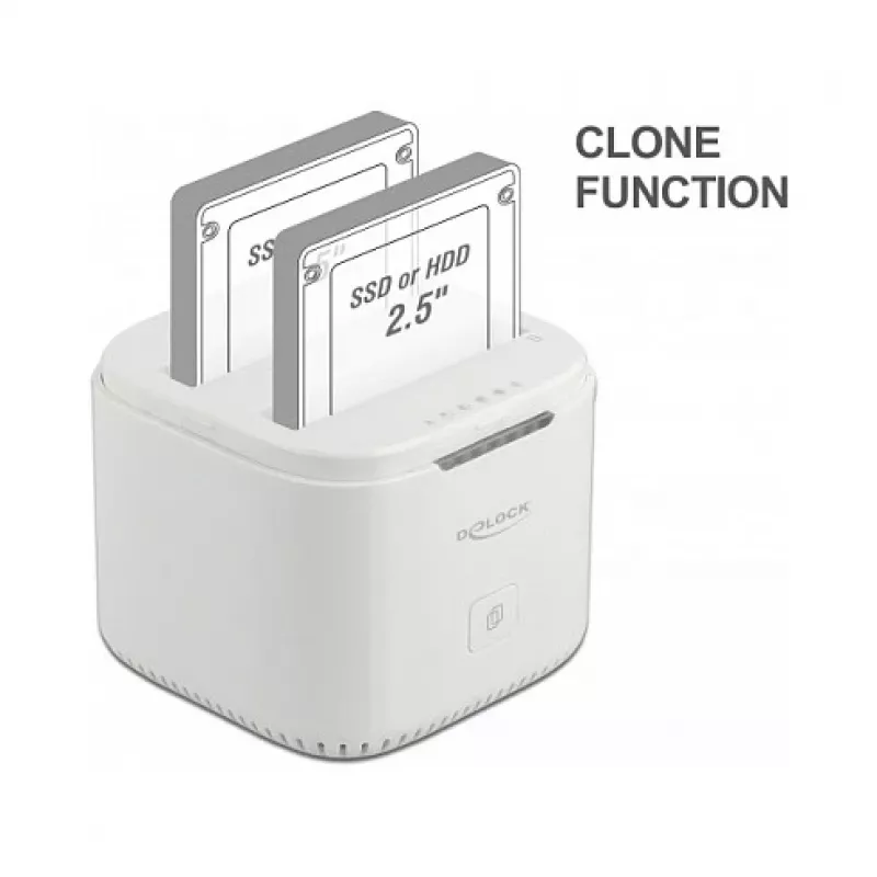 Dokų stotelė DeLOCK USB Type-C™ 3.2 2 x 2,5 colio SATA HDD/SSD
