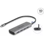 USB šakotuvas DeLOCK 64293 Type-C 10000 Mbit/s pilkas