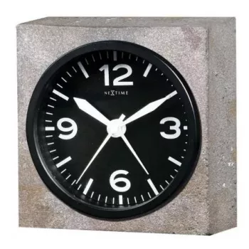 NeXtime klok 5167 Real Time Heavy Metal, 9,5x9,5x3,2 cm, sieninis, pilkas