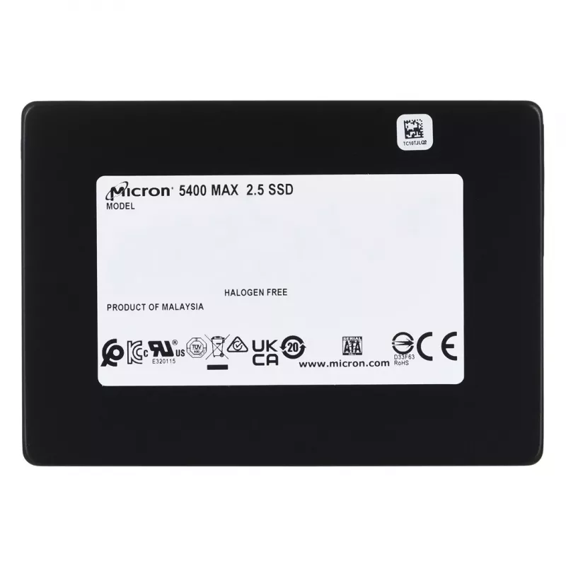 2.5 colio SATA III SSD Micron 5400 PRO 240 GB — 3D TLC NAND, 6 Gbit/s, 7 mm