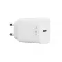 USB-C kelioninis įkroviklis FIXED FIXC30N-C-WH — 30W kompaktiškas USB-C maitinimo adapteris, vieno prievado greitas įkrovimas