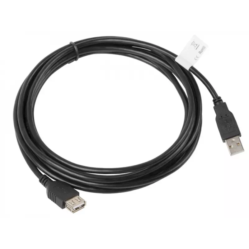 USB kabelis Lanberg CA-USBE-10CC-0030-BK 3 m USB 2.0 Juoda