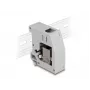 DeLOCK DIN bėgio adapteris RJ45 lizdas į RJ45 lizdą Cat.6A Pilka