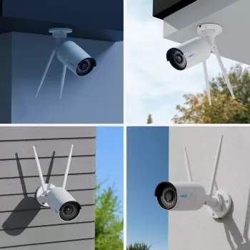 Reolink W320 - 5MP lauko apsaugos kamera, 2.4/5 GHz Wi-Fi, asmens/transporto priemonės/gyvūno aptikimas, 100 pėdų naktinis matymas