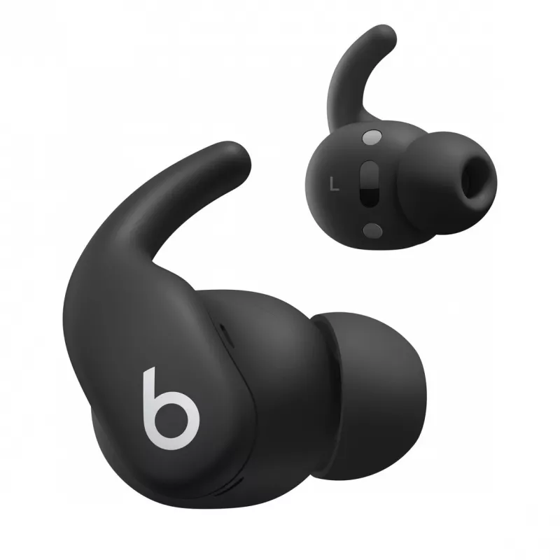 Į ausis įdedamos belaidės ausinės Apple Powerbeats Fit — IPX4 atsparios vandeniui, ANC, Bluetooth Class 1, 7 val. atkūrimo (30 val. su dėklu), lietimui jautrūs valdikliai, juodos