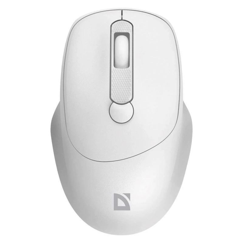 Belaidė pelė DEFENDER 52297 Silent Click — abiem rankoms tinkama, 2,4 GHz nano USB, 1600 DPI, balta