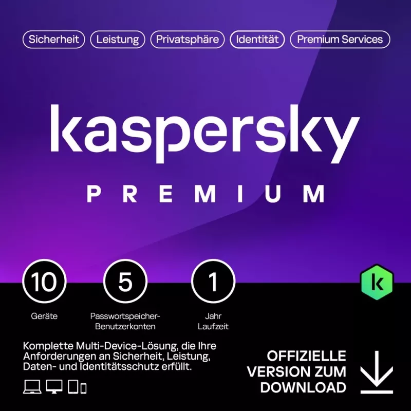 Kaspersky Premium – 10 Devices, 1 Year – ESD-DownloadESD