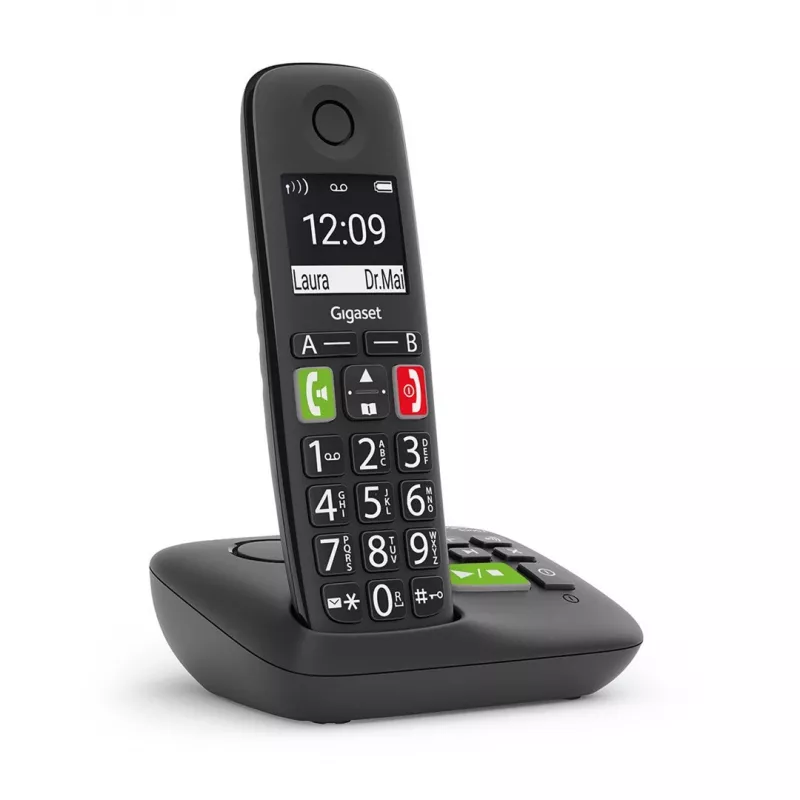 Gigaset E290A Analoginis/DECT telefonas Skambintojo ID Juodas