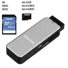 Hama 123900 kortelių skaitytuvas USB 3.2 Gen 1 (3.1 Gen 1) Juoda, Sidabrinė