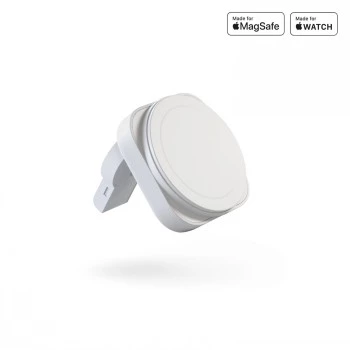 ZENS 2-IN-1 MAGSAFE + WATCH KELIONINIS ĮKROVIKLIS, BALTAS