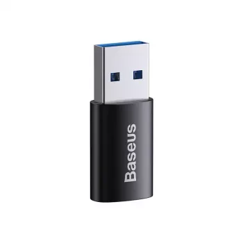 Adapter Baseus Ingenuity USB Type-A (lizdas) į USB Type-C (kištukas) 10 Gbit/s, juodas, 14×22×8 mm
