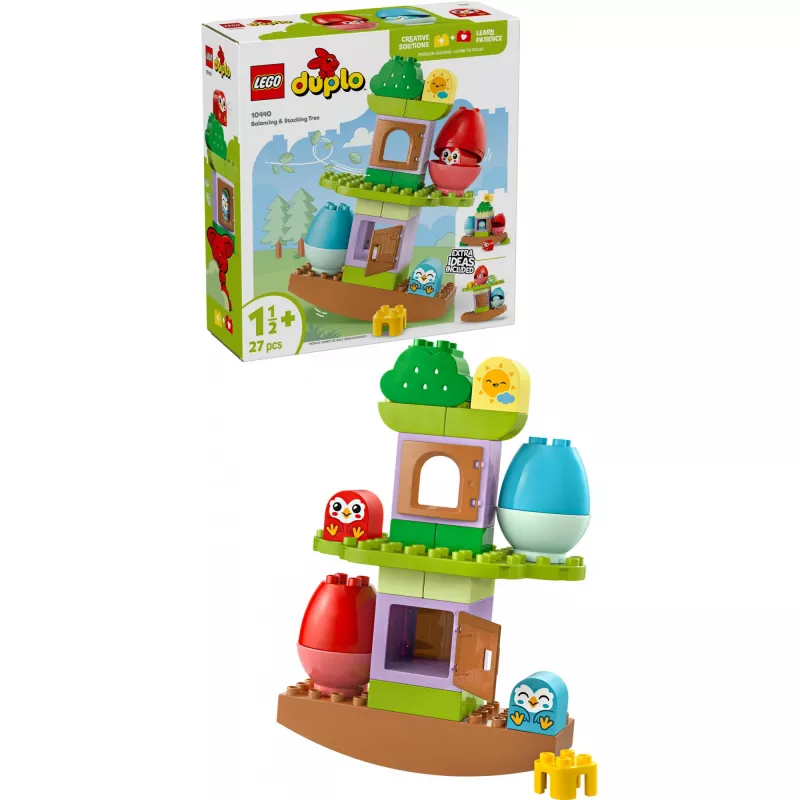 Konstravimo žaislas LEGO DUPLO Balansuojantis ir rikiuojamas medis 10440 — 27 dalys, nuo 1,5 metų, didelės spalvingos kaladėlės