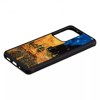 Telefono dėklas iKins Samsung Galaxy S20 Ultra — juodas, modelis 'Cafe Terrace'