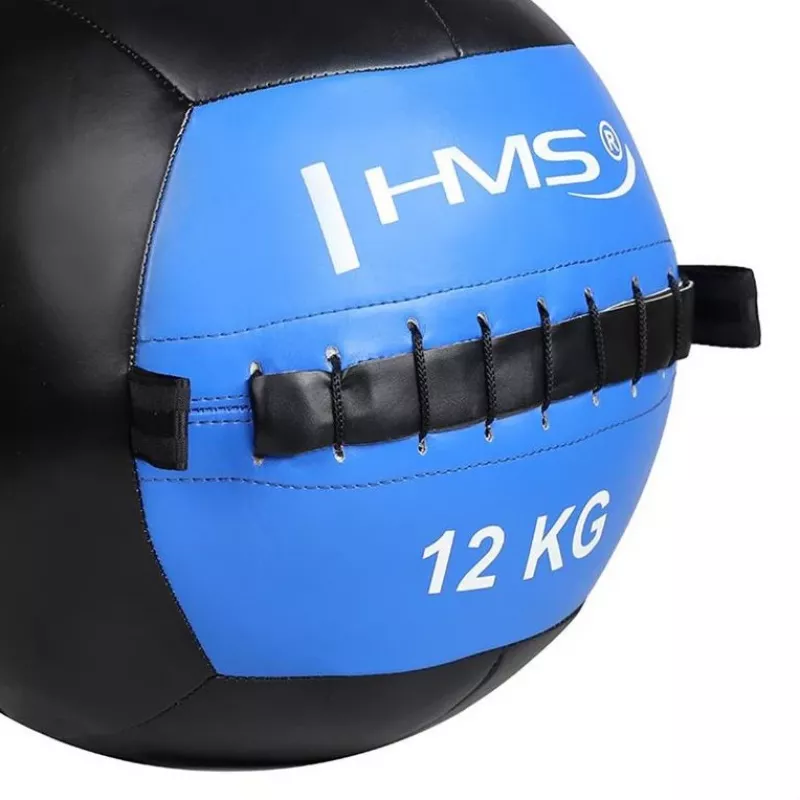HMS Fitness WLB12 medicinos kamuolys 12 kg Juoda, Mėlyna